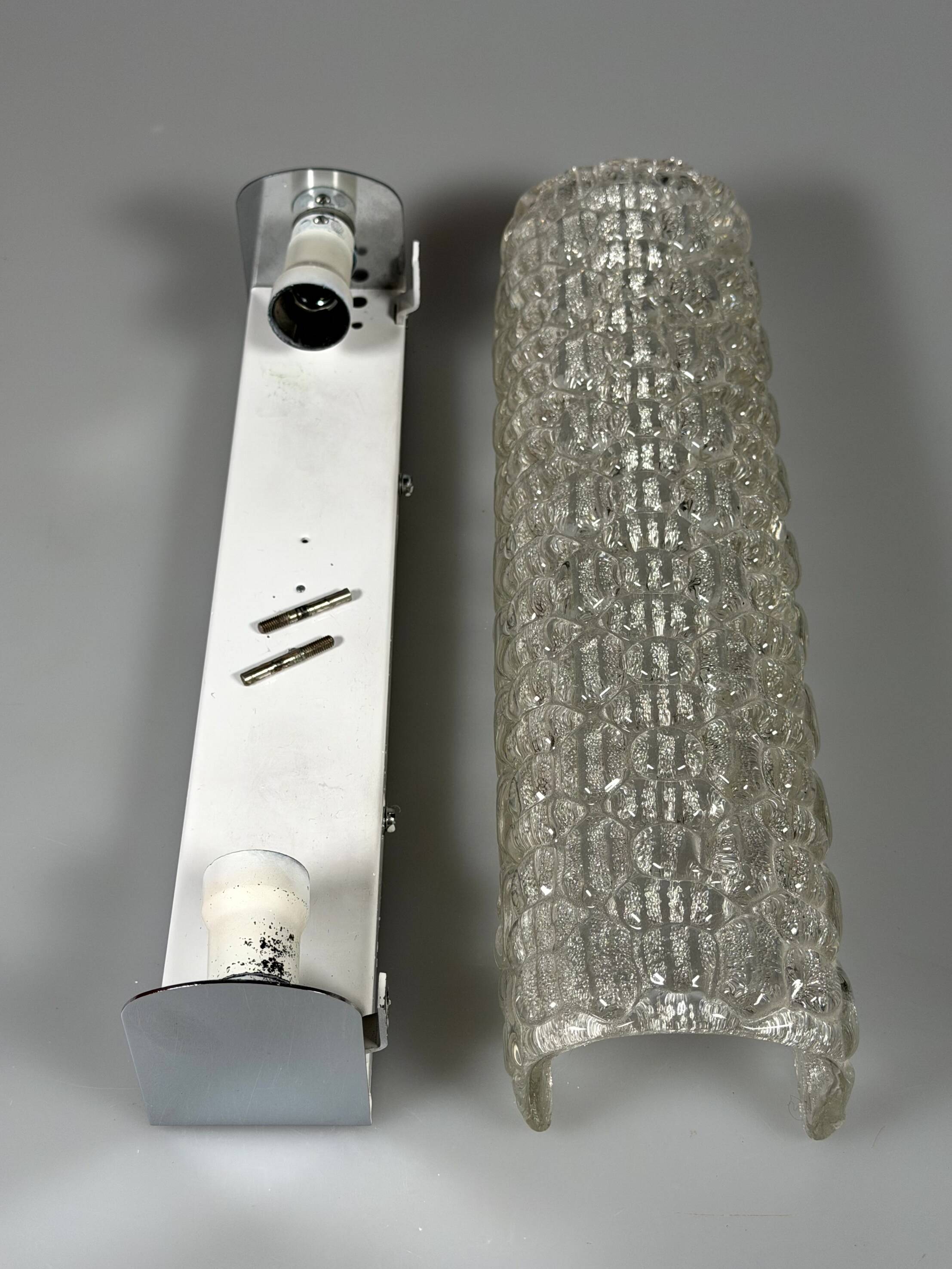 60s 70s Wall Light Wall Sconce Ice Glass Mid Century Space Age Design