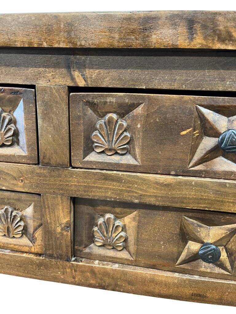 Armoire / console / commode brutaliste vintage en bois