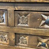 Armoire / console / commode brutaliste vintage en bois