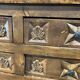 Vintage brutalist wooden cabinet / console / chest of drawers