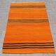 Orange handmade small rugs