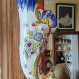 Pair of cornucopia flower vases