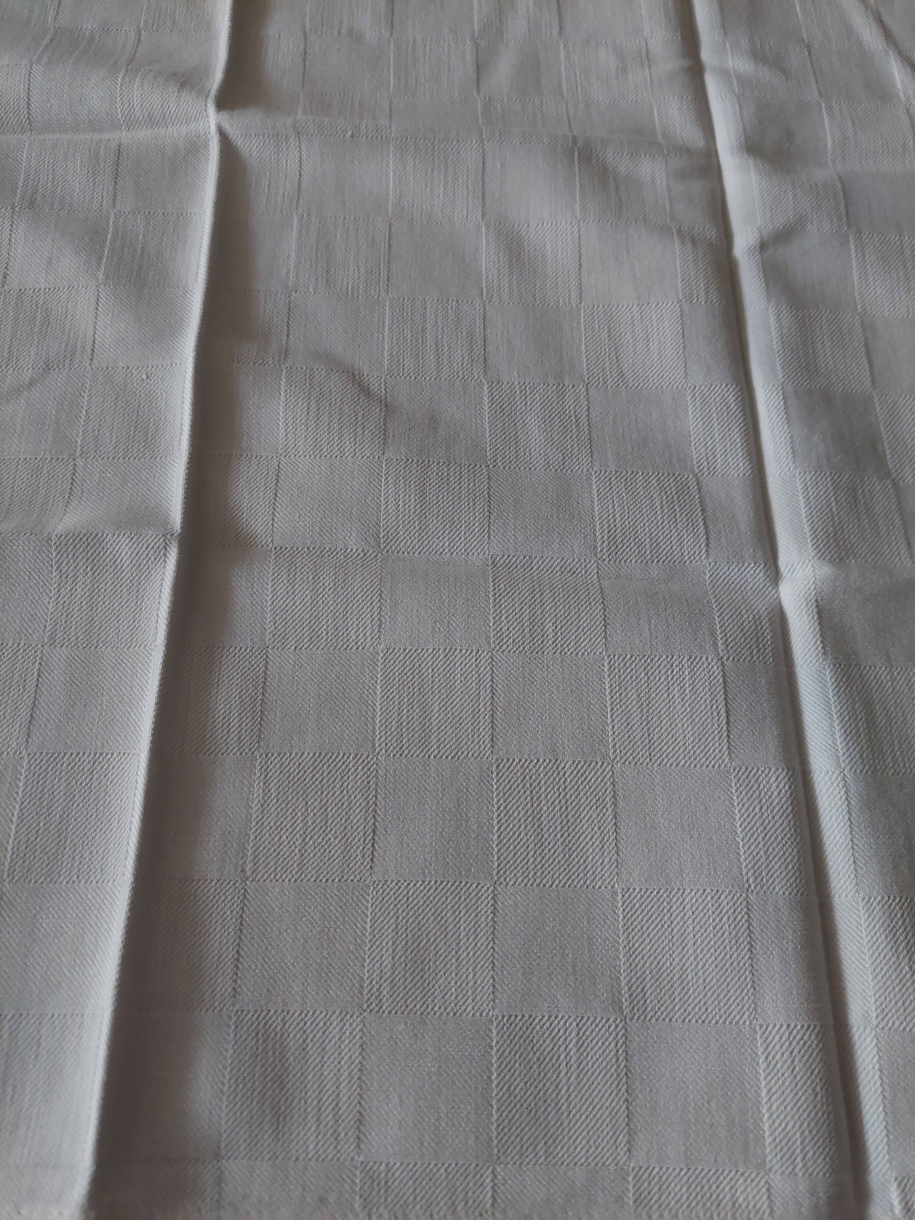 Set of seven monogram PP damask cotton napkins 56 x 56 cm