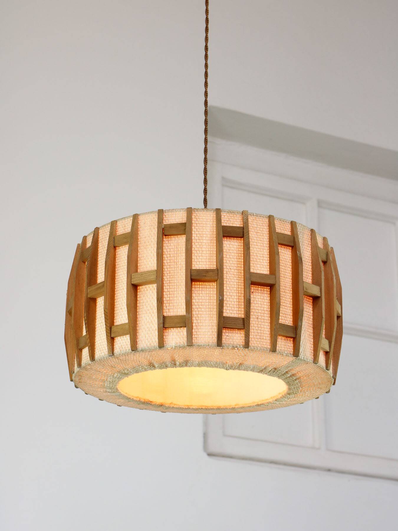 Mid-Century Danish Pendant Lamp in Teak, 1960s