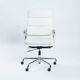 Vitra Eames EA 219 highback softpad deskchair in white leather, 1990s