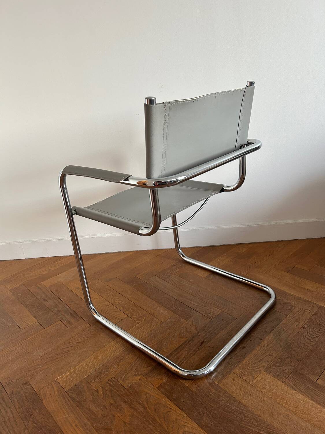 MG5 Grassi style chrome armchair