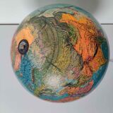 Vintage globe luminous world map Scan Globe Denmark 1973