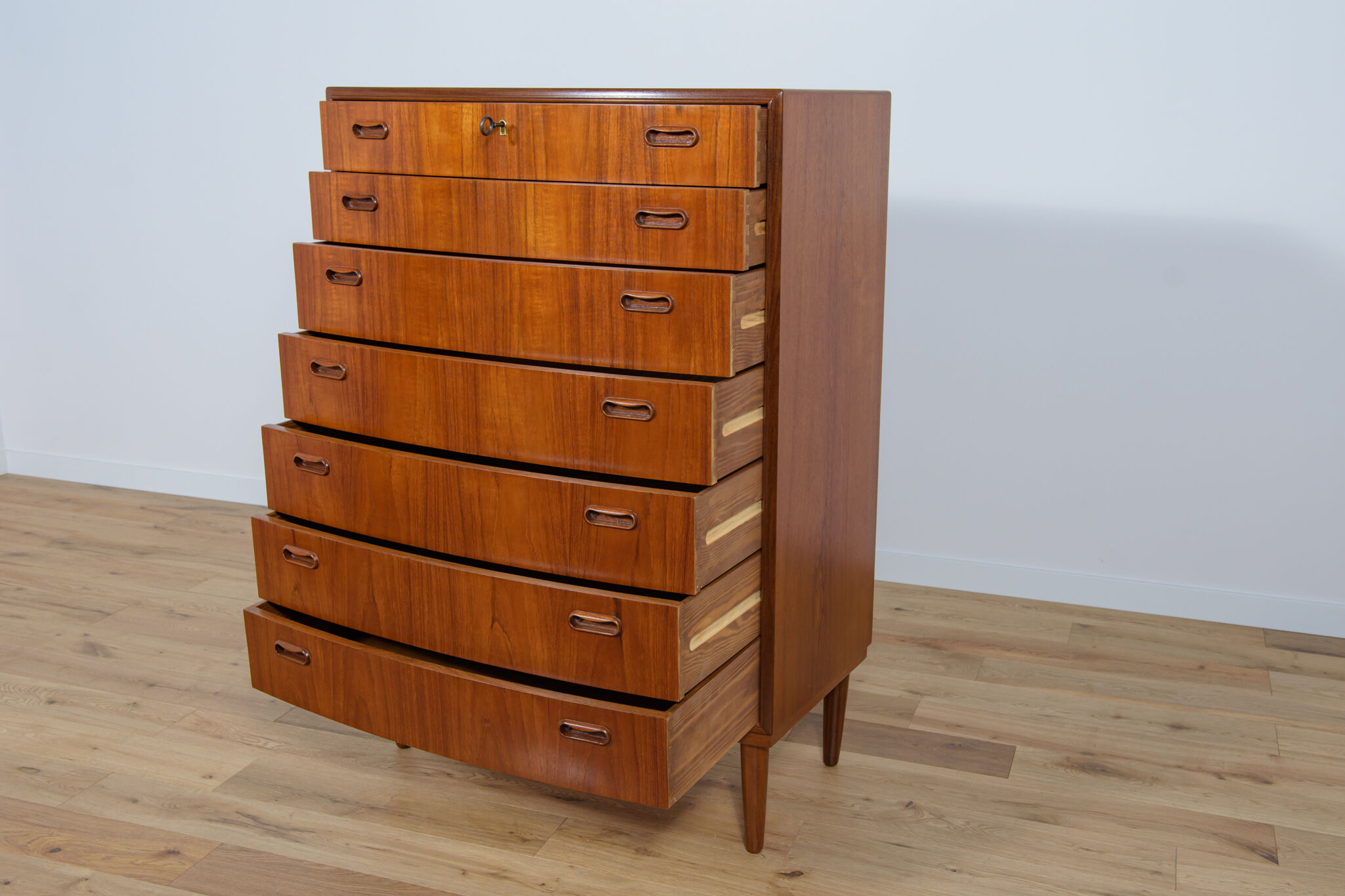 Mid-Century teak chest of drawers by Poul Jessen for PMJ Viby, 1960s