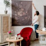 Burgundy toad armchair