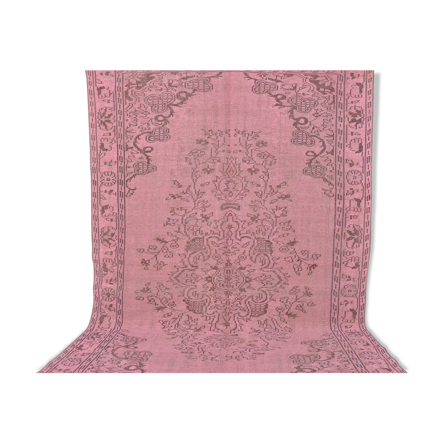 Pink Oushak Turkish Carpet sku 1129