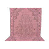 Pink Oushak Turkish Carpet sku 1129