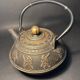 Japanese cast iron teapot – Tetsubin style – Relief warrior decoration