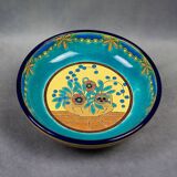 Longwy cloisonné enamel footed bowl – Art Deco floral decoration