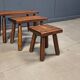 Vintage brutalist nesting tables, 1960s
