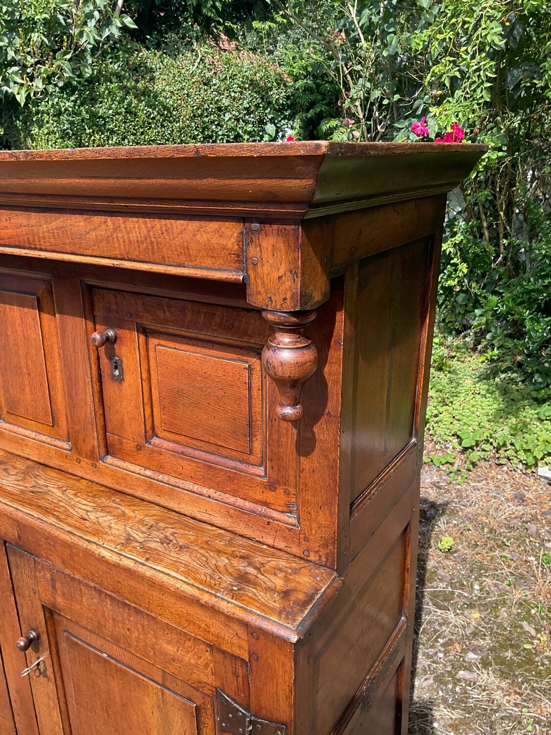 Old 18th century 2-part solid oak dresser