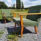 Pair of green Armchairs Tatra 1960