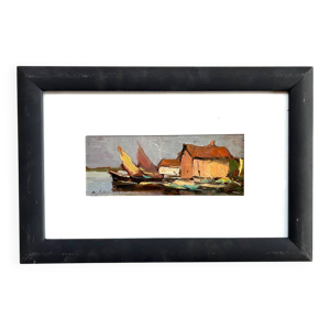 Marina italienne, huile - 20e
