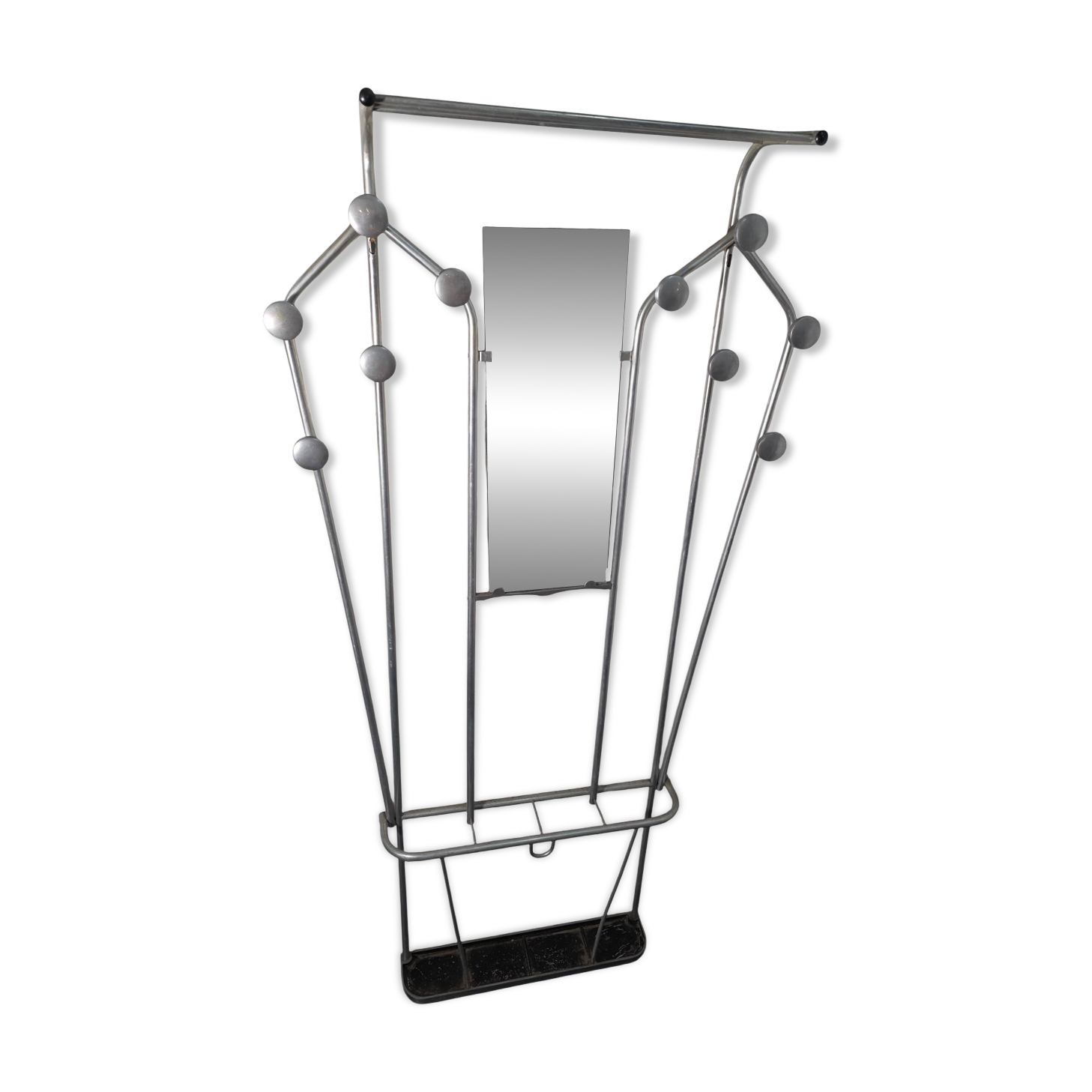 Aluminium coat rack from the 1950s.