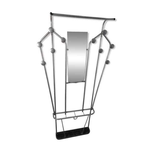 Vestiaire porte manteau en aluminium des années 50