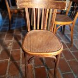Table de bistrot ancienne et ses 4 chaises