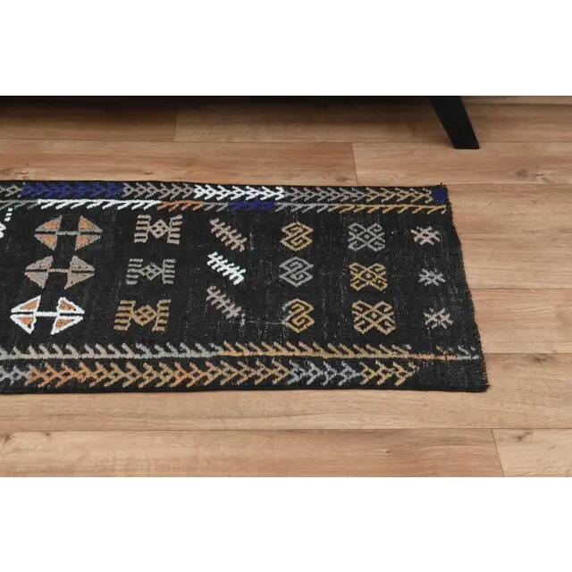 Handmade Turkish Vintage Wool Runner Rug  58x180