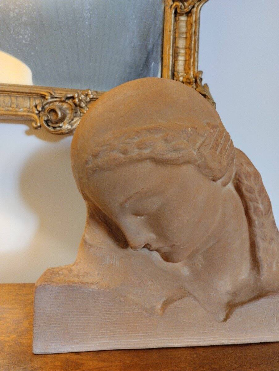 1461895 - Sculpture - Terre-cuite - La Méditation - A. Genarelli ( 1881-194