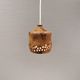 Small ceramic pendant lamp, Danish, from the 1970s–80s, in earth tones.