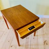 Vintage Danish teak sewing table by Severin Hansen for Haslev Furniture 1960