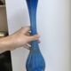 Colorful blue Murano blown glass vase 60s-70s