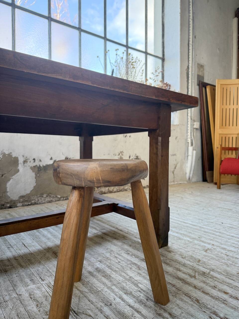 Rustic farmhouse table, solid oak, 2m