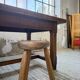 Rustic farmhouse table, solid oak, 2m
