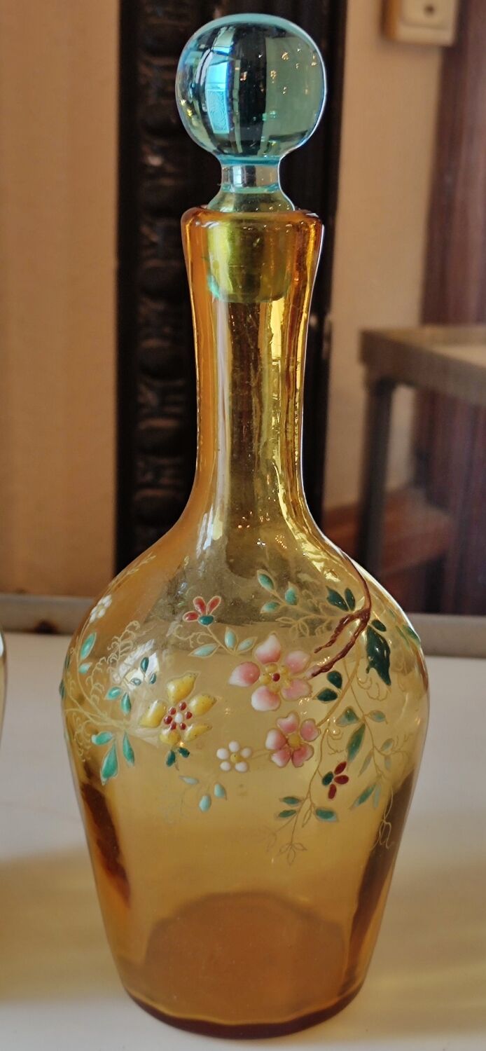 Old enamelled liquor service