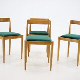 1970s Ash Four Dining Chairs by Drevotvar, Czechoslovakia