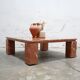 Vintage terracotta marble coffee table