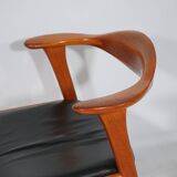 Armchair with Leather and Teak by ERIK KIRKEGAARD 1960s