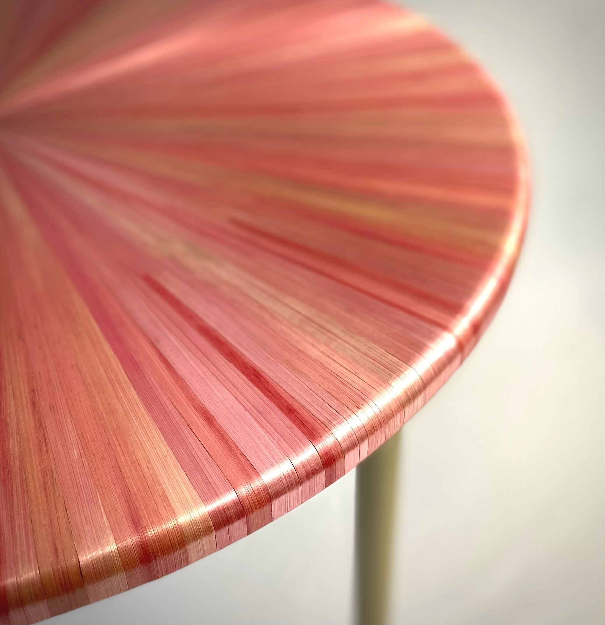 Straw marquetry coffee table