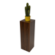 Vintage plant column in rosewood veneer 80s design