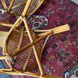 2 vintage rattan armchairs