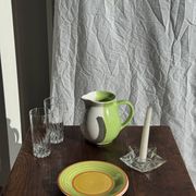Bougeoir étoile en verre vintage D13