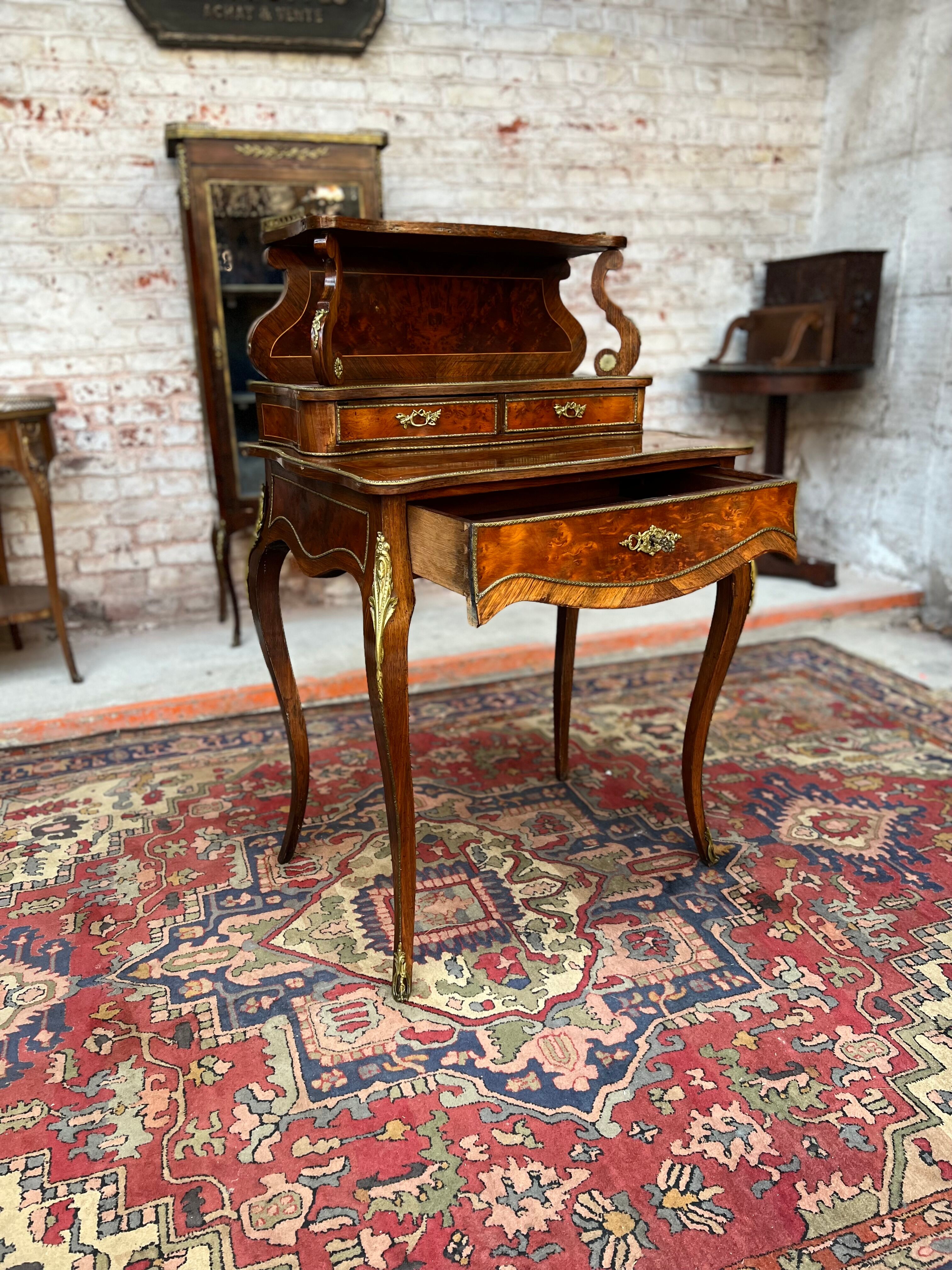 Lady Stepped Office Louis XV Style XIX Century