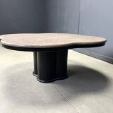Table basse vintage en granit en forme de trèfle, années 1970