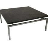 Vintage coffee table stone top frame steel 70's design