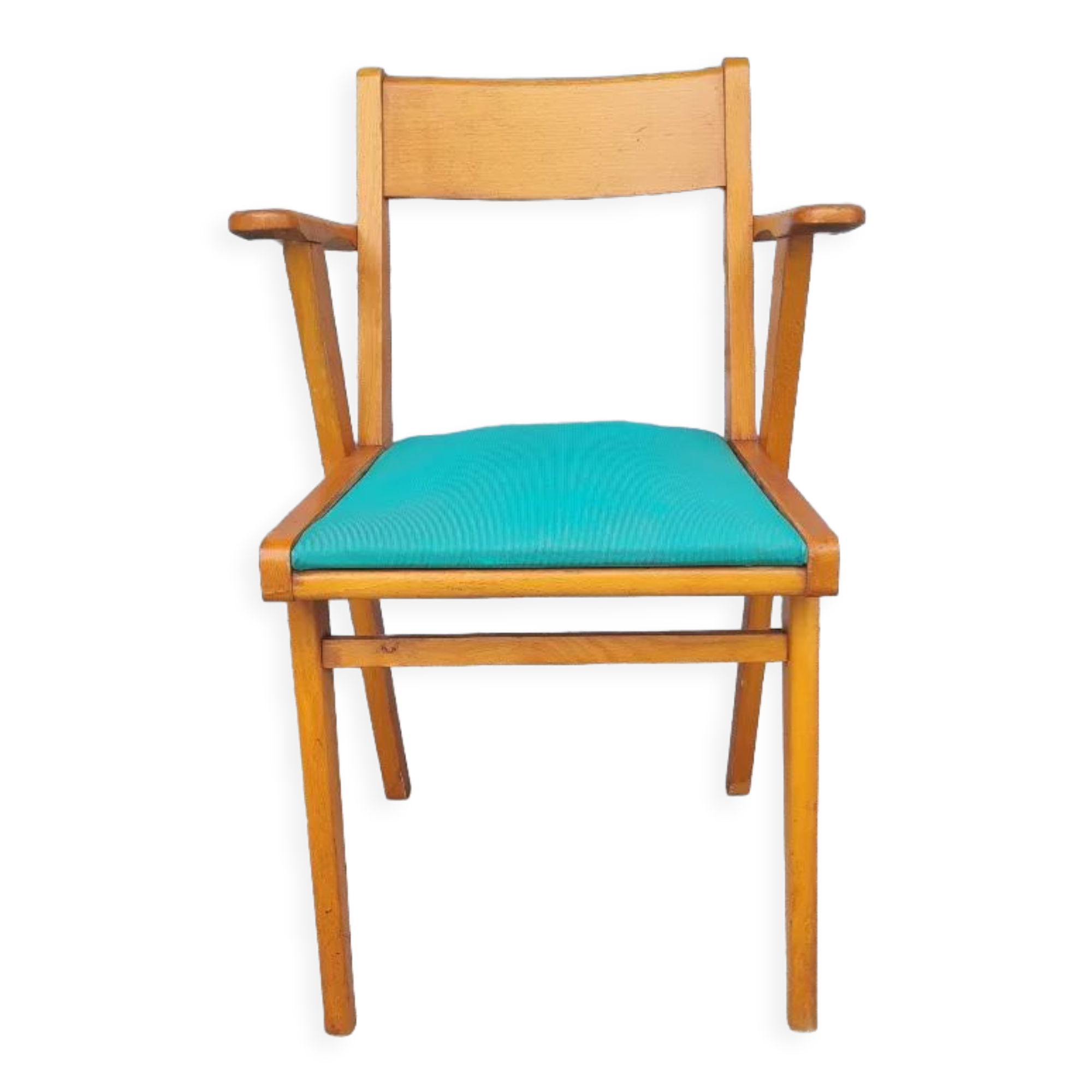 Light wood bridge armchair