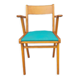 Light wood bridge armchair