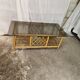 Rattan coffee table with smoked glass top 1970