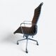 Paire noire (2) de chaises de bureau Herman Miller Original Eames EA337 à dossier haut