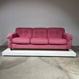 Three-seater corduroy sofa in pink, Piazzesi