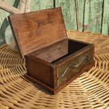 Vintage wooden and metal box