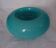 Lampe de plafond Art Déco en verre opalin turquoise