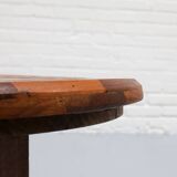 Wabi-sabi Brutalist Wooden Side Table